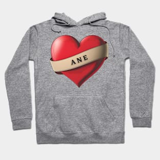 Ane - Lovely Red Heart With a Ribbon Hoodie